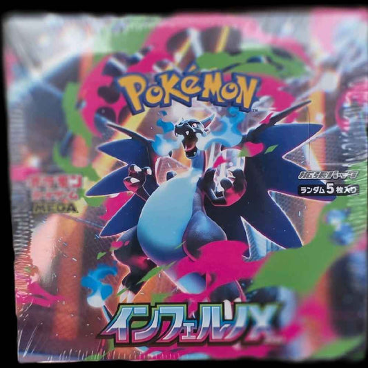 Pokemon TCG Inferno X Phantasmal Flames Japanese Booster Box 30 Packs 150 Cards for Collectors and Enthusiasts - Tall Grass Grabs