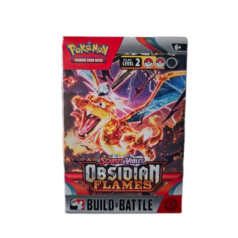 Pokémon Obsidian Flames Build and Battle Box - Scarlet & Violet Edition, Play Level 2, Ages 6+, Collectible Trading Card Game - Tall Grass Grabs