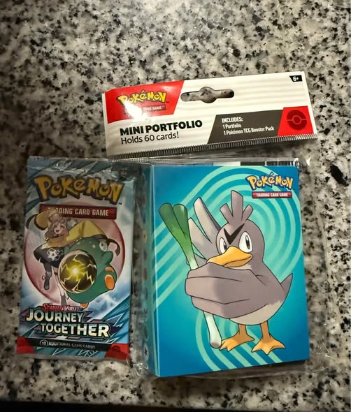 Pokémon Journey Together Booster Pack with Mini Portfolio for Trading Card Game Collectors - Tall Grass Grabs