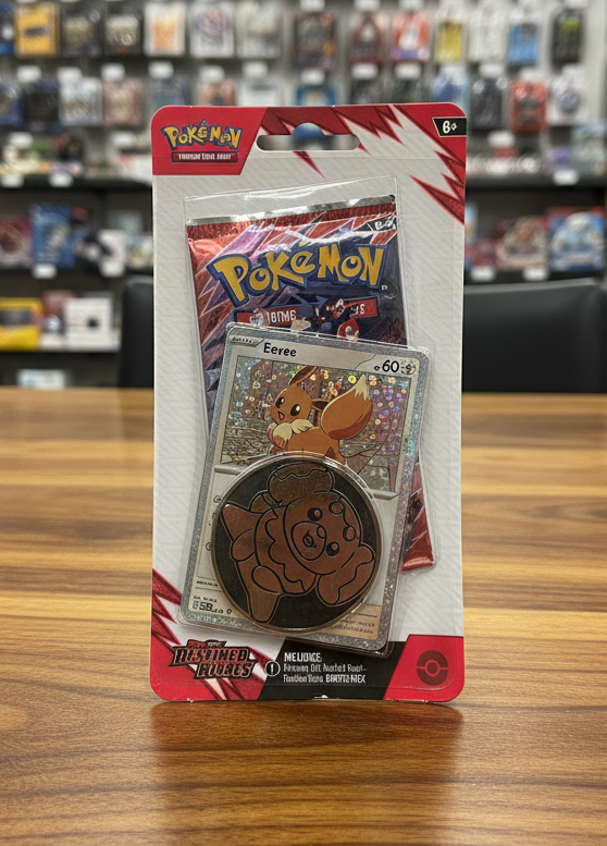 Pokémon Destined Rivals Blister Checklane 1pk Booster with Eevee Promo - Tall Grass Grabs