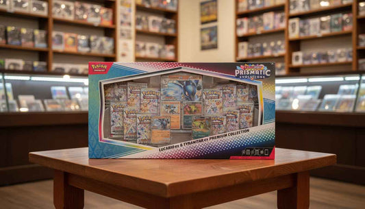 Prismatic Evolutions Lucario ex & Tyranitar ex Premium Collection - Tall Grass Grabs