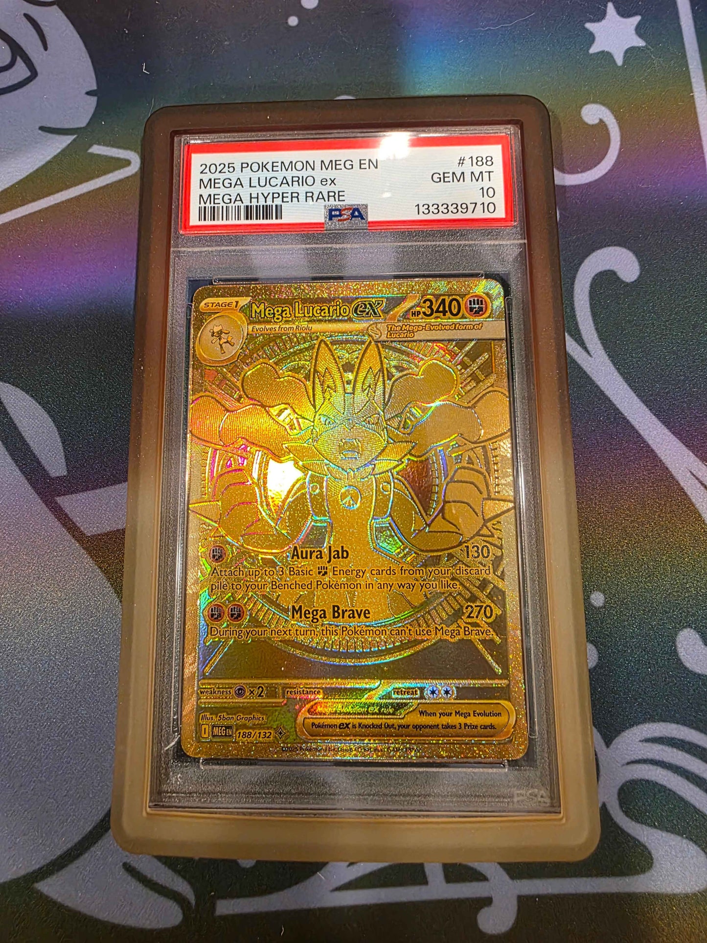 PSA 10 Mega Lucario ex - Mega Hyper Rare 188/132
