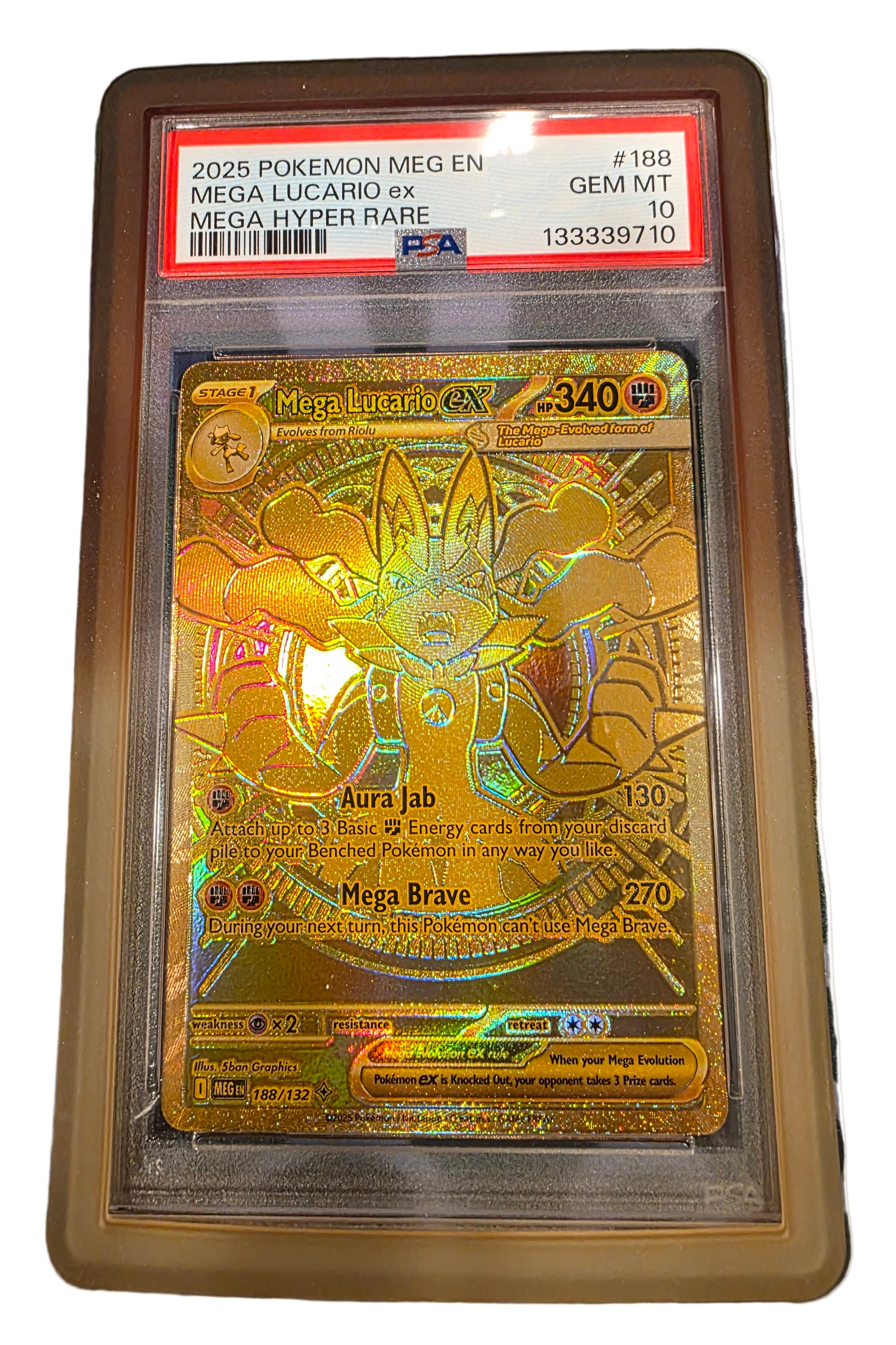 PSA 10 Mega Lucario ex - Mega Hyper Rare 188/132